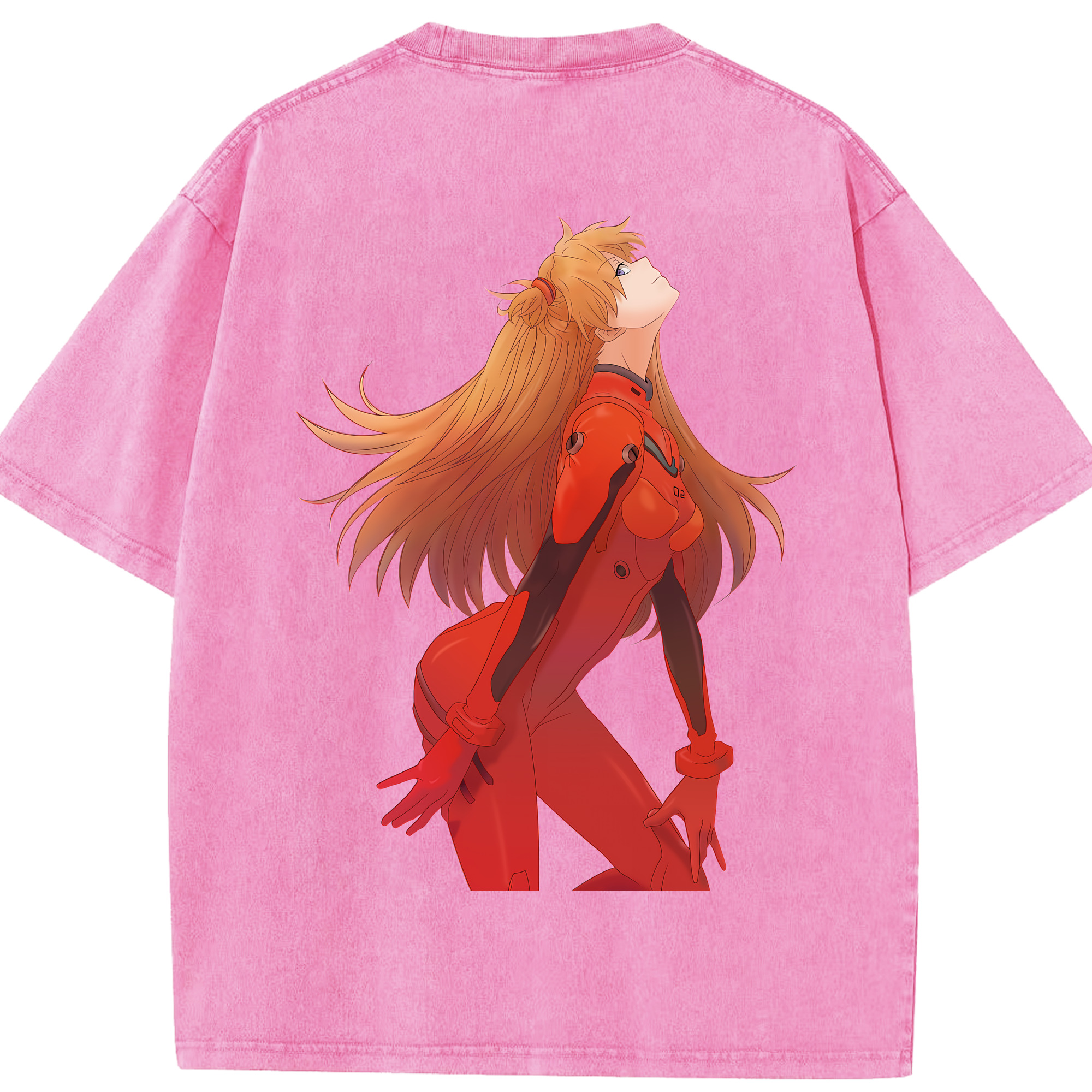 （画像用） EVA 新世紀エヴァンゲリオン 綿100% ヴィンテージ風 半袖Tシャツ（背面プリント）